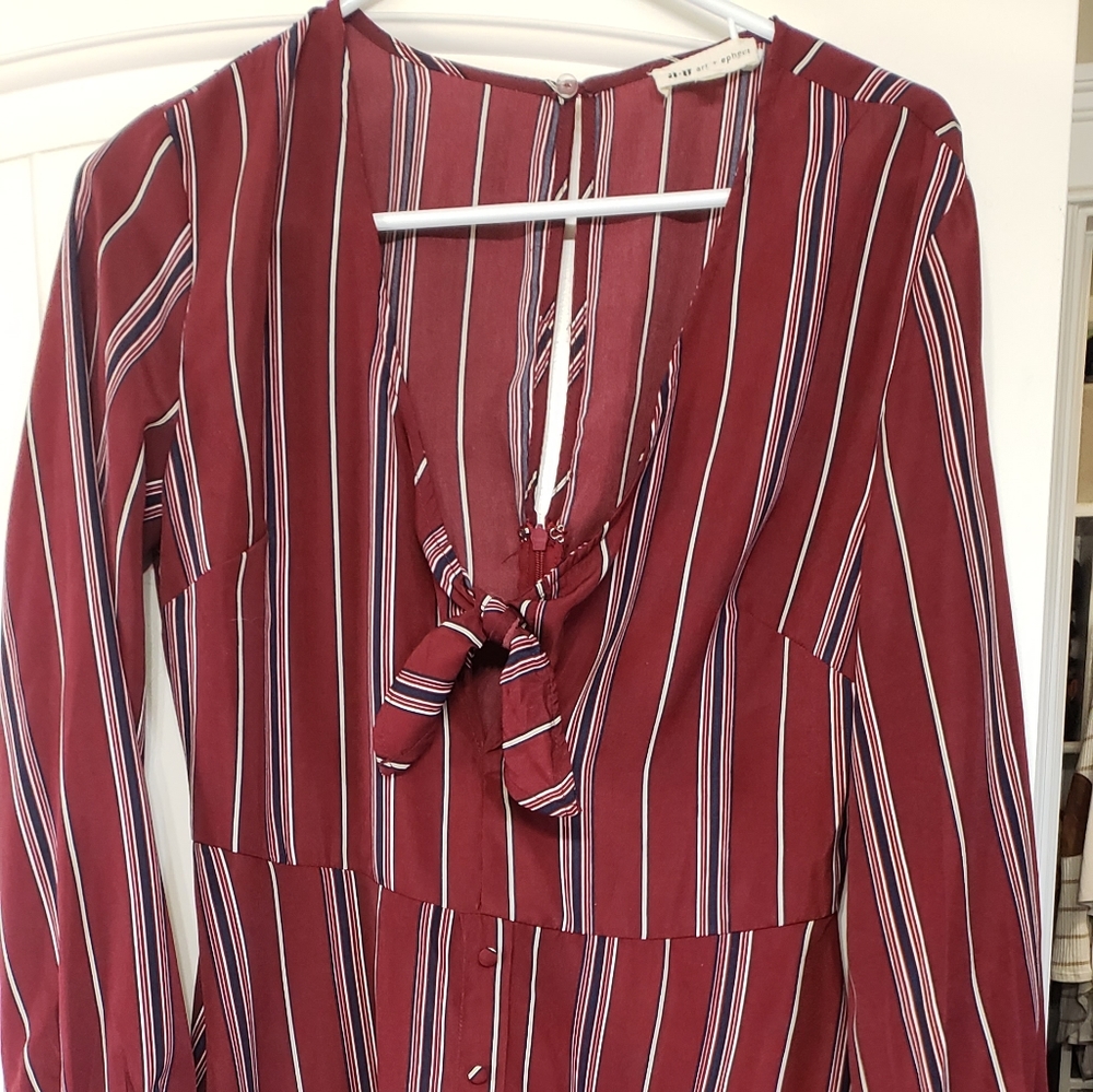 A-line Maroon Dress